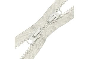 Queenbox 31.4in #8 Two Way Separating Resin Zipper,Open End Double Slider Zip Puller Head for DIY Handmade Tailor Sewing Clot