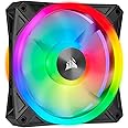 Corsair QL Series, Ql140 RGB, 140mm RGB LED Fan, Dual Pack with Lighting Node Core - Black