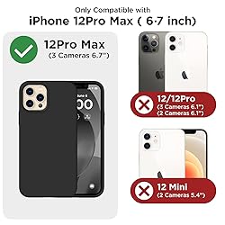 COFFKER for iPhone 12 Pro Max Case, [2X Camera
