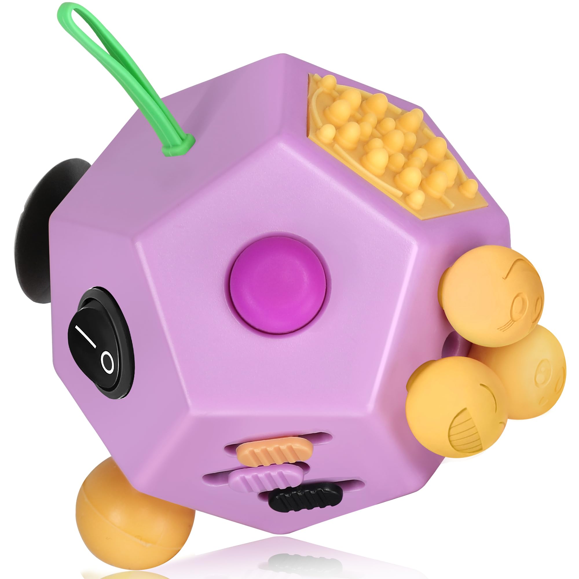 VCOSTORE Fidget Cube for Kids Adults, Fidget Toys for Anxiety, Cube Fidgets Toy Anti Stress Autism OCD ADHD, 12 Sided Sensory Toys for Adult Girls Boys Teens