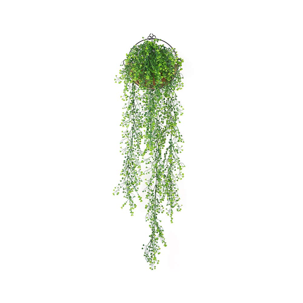 Shiwaki Imitation Admiralty Willow Wall Hanging Rattan Flower Vine Wall Home Garden Wedding Decor Vine (Green long)