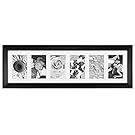 Malden 4x6 6-Opening Collage Matted Picture Frame - Displays Six 4x6 Pictures - Black
