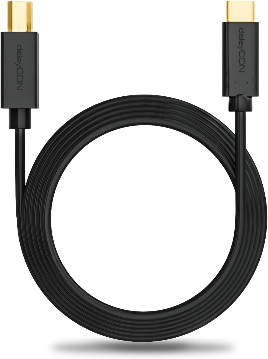 deleyCON 3.0m (9.84 ft.) USB 2.0 Cable, Plug Type 3.1, USB C to USB B - Image 5