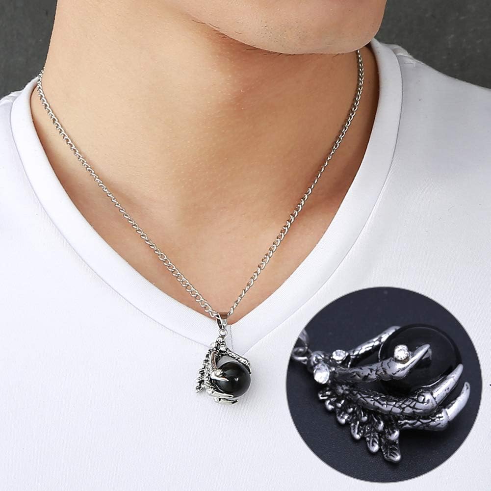 EQLEF Dragon Claw Jewellery Set, Gothic Dragon Claw necklace Alloy/Dragon Stud Earrings/Mens Dragon Ring Gift for Punk Lovers(3 pcs) - Image 5