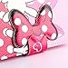 Yakamoz Lovely Cute Pink Bow Bowkot Glove Leather Flip Wallet Stand Case with Card Slots for Apple iPhone 5 5S with Free Screen Protector & Stylus Pen
