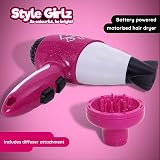Style Girlz Hair Styling Set for Girls - Motorised Hair Dryer & Accessories view 2