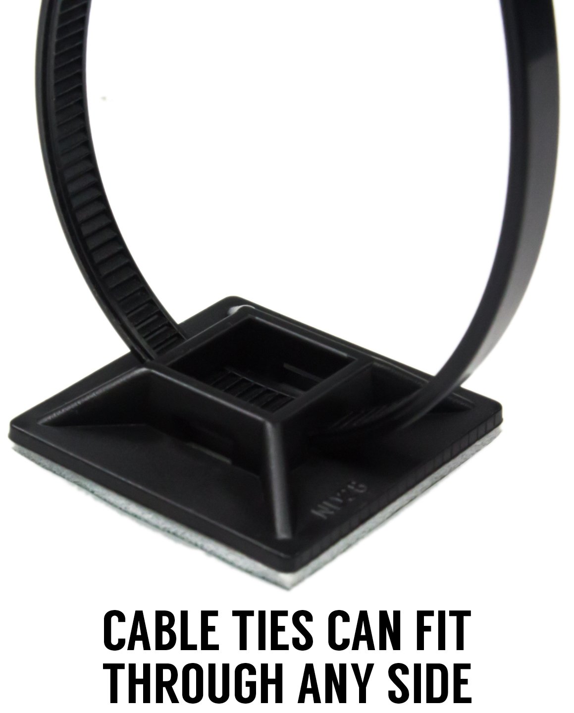 Zip Tie AdhesiveBacked Mounts 100 Pack by Nova Supply. Professional