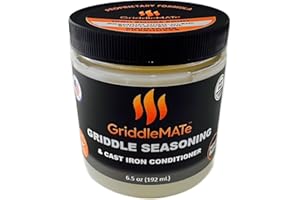 GriddleMATe Griddle Seasoning - Premium 2-in-1 Seasoning for Blackstone Griddle, Cast Iron and Carbon Steel Cookware - High Smoke Point - Non-GMO - Made in the USA