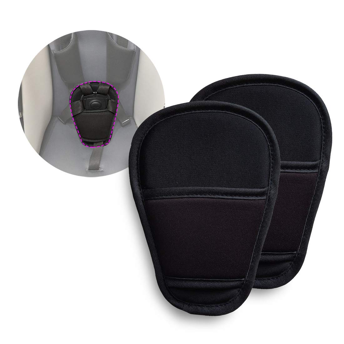 2 Piece Belt Strap Covers for Stroller Shoulder Pad for