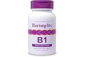 BariMelts Vitamin B1, 90 Fast-Dissolving Tablets (3-Month Supply), Sugar-Free Bariatric Vitamins for Women, Natural Berry Flavor​