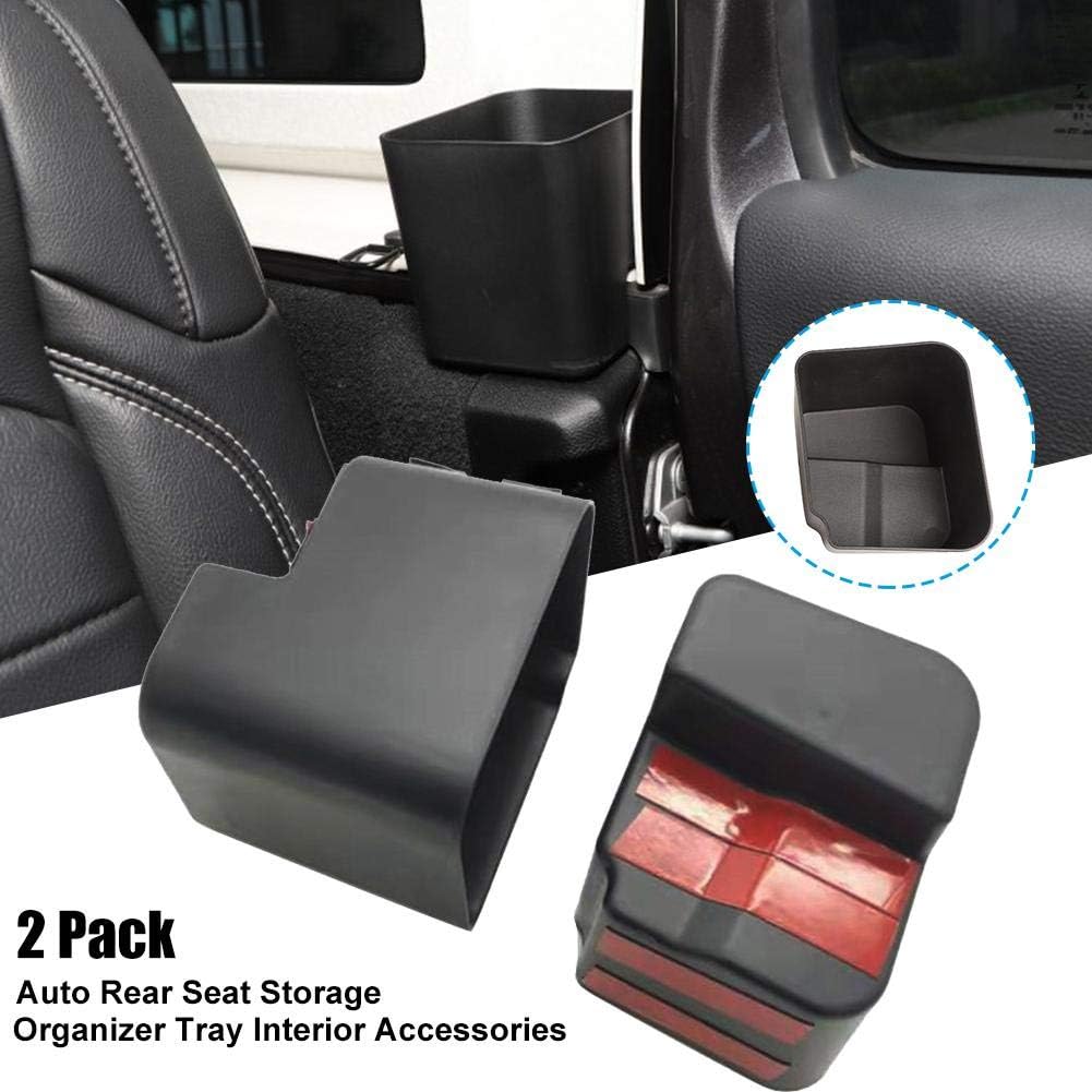 seawe ABS Rear Door Storage Tray Organizer, 2 Pack Auto Rear Seat Console Side Pockets Organizer Tray Interior Accessories For 2018-2020 Jeeps Wrangler's JL JLU JT 4 Door