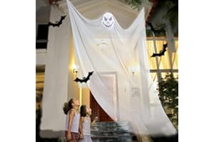 UMEELR 10.8ft Halloween Hanging Ghost Decorations Halloween Hanging Props Scary Halloween Hanging Skeleton Flying Ghost for Outdoor Indoor Home Yard White