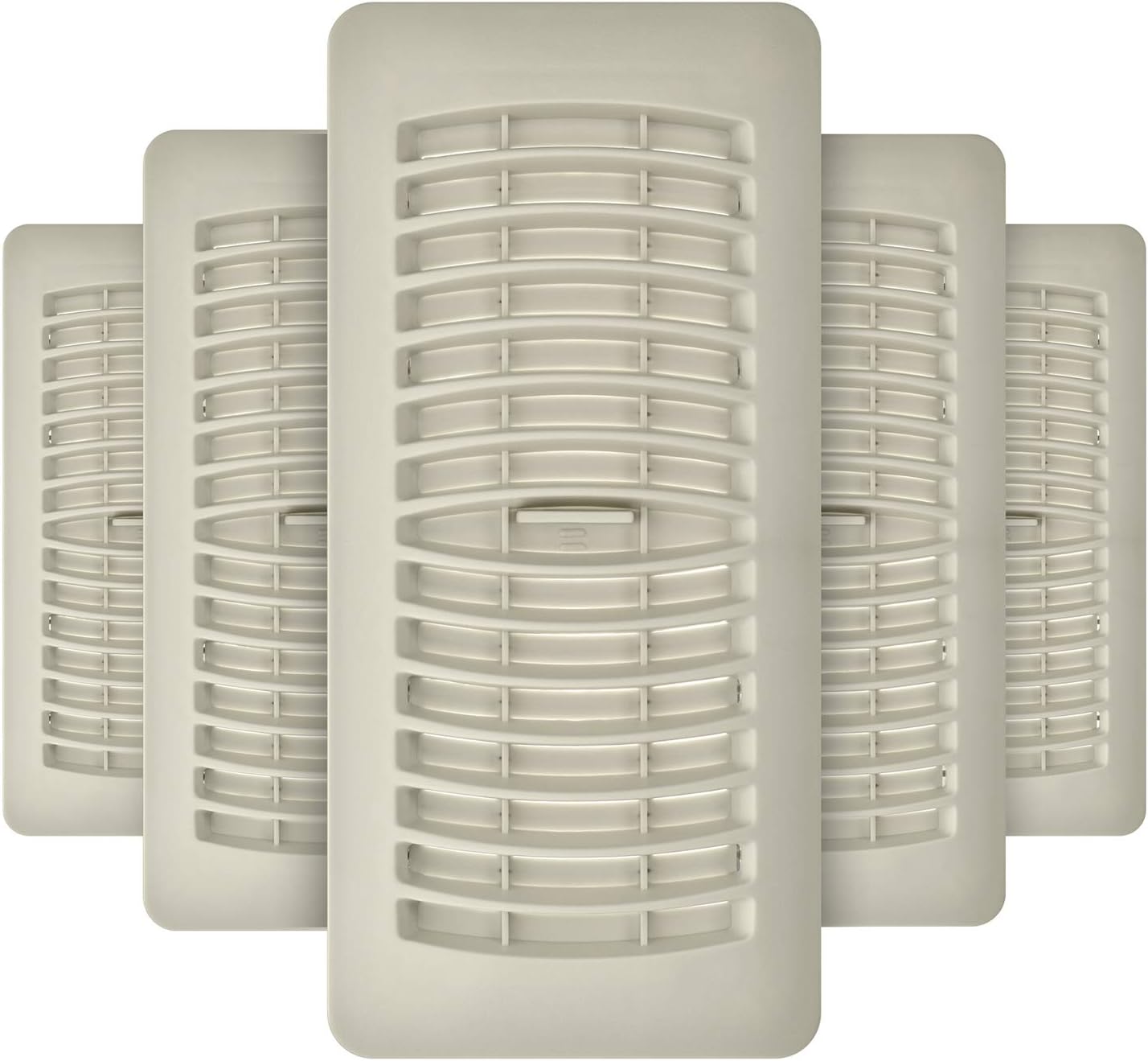 Registers, Grilles & Vents - Imperial RG1471 Louvered Plastic Floor Register, 4x10 Inch, Bone White, 5 Count