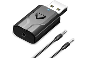 2 in 1 Bluetooth 5.0 Transmitter Receiver for TV to Wireless Headphones, USB Bluetooth Car Receiver Adapter for Stereo Speake
