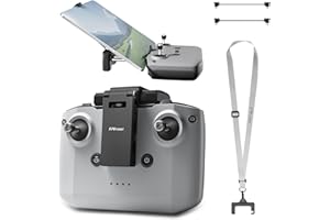 FPVtosky No Disassembly Tablet Holder for DJI Mini 5/4/3 Pro/Mini 4K/2 SE/Neo/Air 3 / Flip, 7-12 Inch Foldable iPad Mount Holder, Include Lanyard and 2 Cables for DJI RC-N1/RC-N2/RC-N3