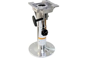 POROHOM Aluminum Adjustable Height Locking Boat Seat Pedestal，Boat Chair Base with height adjustable from 13 inches to 19 inches