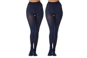 QUEEN BABY 2 Pairs 40D Solid Color Semi Opaque Tights for Women's, Ultra Soft Microfiber Semi-Sheer Pantyhose