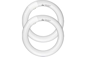 CHKADAWA FC8T9/CW Circular Fluorescent Light Bulb, 8 Inch Round T9 22W Circline Bulbs Replacement for Circle Ceiling Fixture, Cool White 4100K 1350 Lumens, G10q 4 Pin Base, 2 Pack