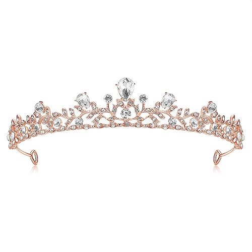 Buy Lovelyshop Royal Crystal Pricess Wedding Tiara Headpiece Rose Gold At Amazon In