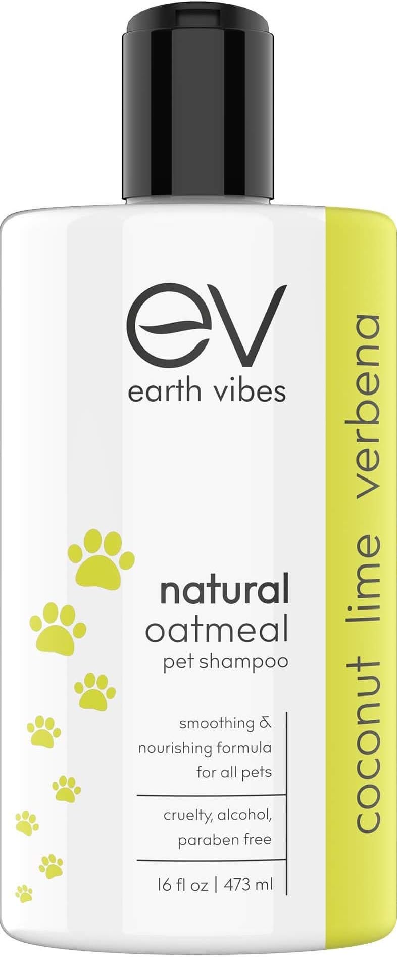 Earth VibesNatural Oatmeal Dog & Cat Pet Shampoo & Conditioner, Dry Itchy Skin Relief for Dogs, Cats & Pets, Calming Aloe Vera, Made in USA, 16oz