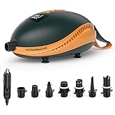OutdoorMaster 20PSI High Pressure Paddle Board Pump Electric Dolphin -Quick Portable SUP Air Pump,Auto-Off &12V DC Car Connector Electric Pump for Inflatable Stand up Paddle Boards,Boats,Inflators