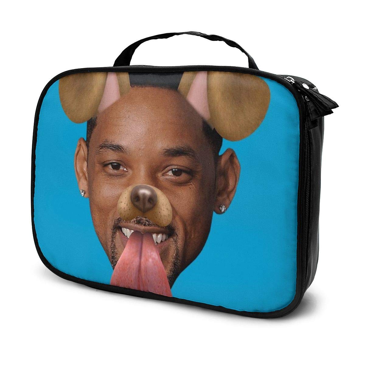 Multi-Functional Bag With Compartments Smith Dog Snapchat Filter Professional Cosmetic Pouch Travel Kit Makeup Boxes Makeup Bag