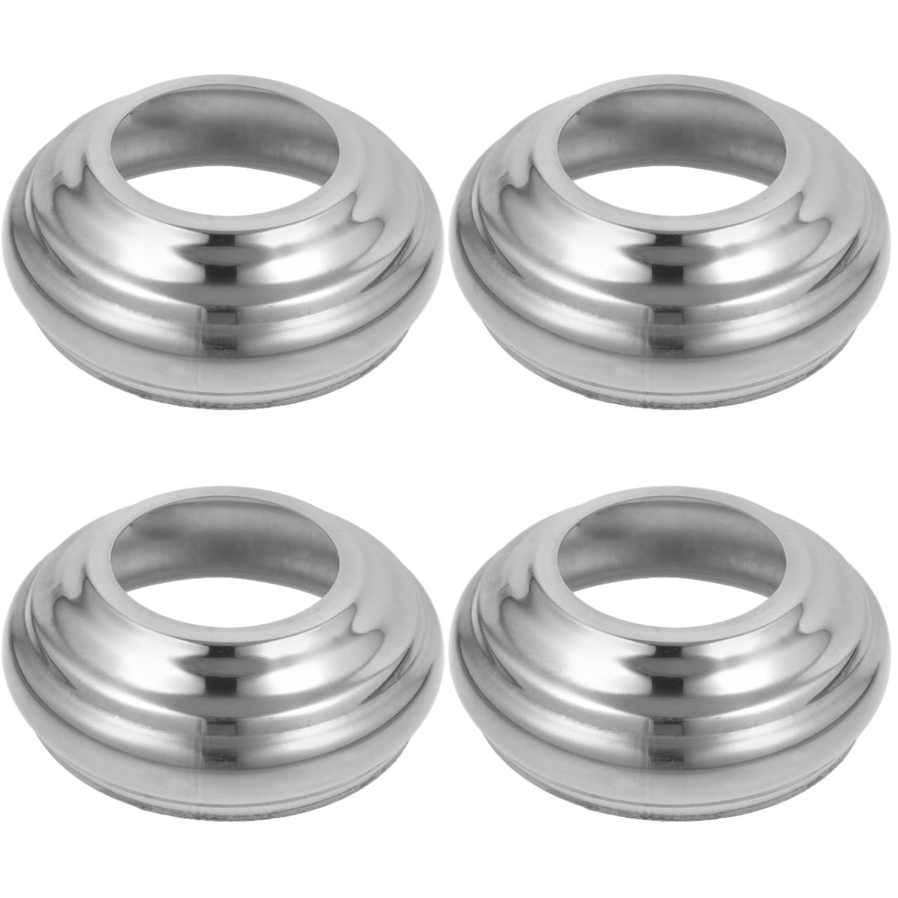 4pcs Stainless Steel Gazing Ball Stand Multi-function Garden Sphere Holder Flagpole Base for Outdoor Display Easy to Install Grass Hard Surfaces