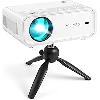 VIVIMAGE Explore 2 Mini WiFi Projector, Portable 1080P Supported Projector, 40,000 Hours Lamp Life with Synchronize…