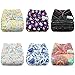Mama Koala Pocket Cloth Diapers, 6 pcs + 6 Inserts, Halo, One Size