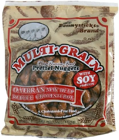 Pennysticks Low-Fat Pretzel Nuggets, Multi-Grain Sesame Seed, 5-Ounce Bags (Pack of 24)
