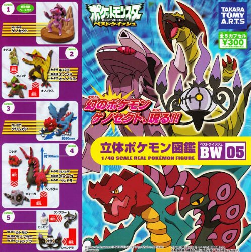 Takaratomyarts Get A Pokemon Bw Three Dimensional Pokadex Bw05 Whole Set Of 5 Amazon Com Books