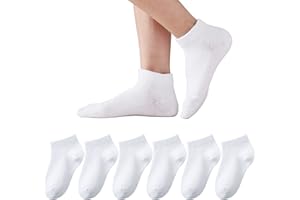 EPEIUS Kids Ankle Socks Girls Seamless Low Cut No Show Socks Cotton Thin Athletic Socks for Boys 6 Pack