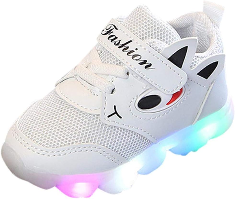 Baby Toddler Girls Boys LED Luminous Running Shoes Sneakers for 1-6 Years Old,Kids Soft Outdoor Sport Light Shoes