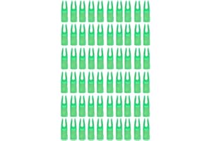 SDCYOW 60 Pack Archery Arrows Nocks Glue On 7mm Arrow Shaft Plastic Nocks Replacement Arrow Tail for DIY Hunting Arrows Recurve Bow Compound Bow