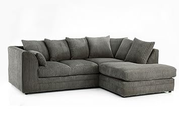 Furniturestop Co Uk Chicago Fabric Right Hand Corner Sofa Grey