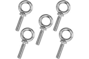 ANPTGHT 1/4"-20 x 1 UNC Lifting Shoulder Eye Bolts, Marine Grade 304 Stainless Steel Threaded Nut Fastener (5 Pack)