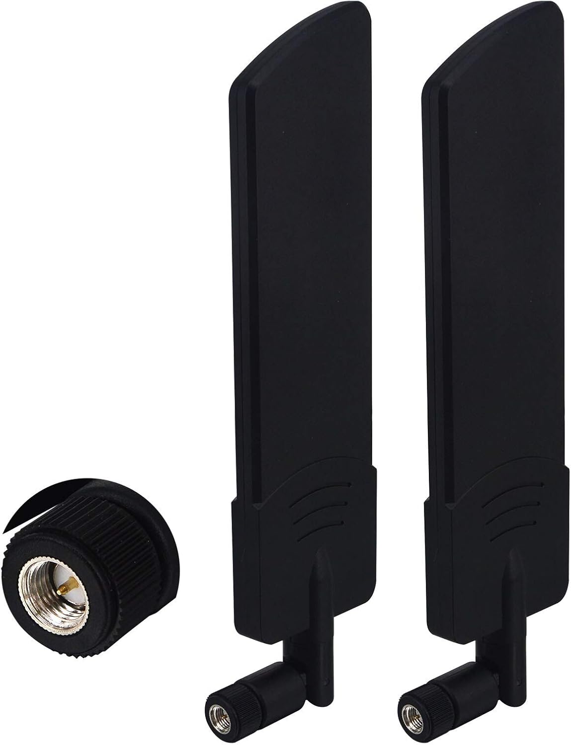 YILIANDUO 3400-4900MHz 5G Antenna 12dBi Omni-Directional Aerial SMA Male plug Black High Gain Antenna for WiFi Router Wireless Network Reception Long Range Receiver Pack of 2