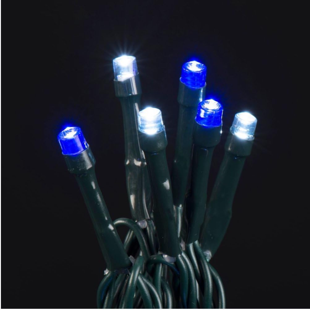 LightsGo 300LED 30M Safe Voltage Fully Weatherproof Christmas Fairy Lights Alternate Blue and White, Memory, 8H Timer,10M Lead - Image 5