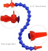 ChgImpos 3/8" Flexible Coolant Pipe Hose Round Nozzle Adjustable Plastic for view 6