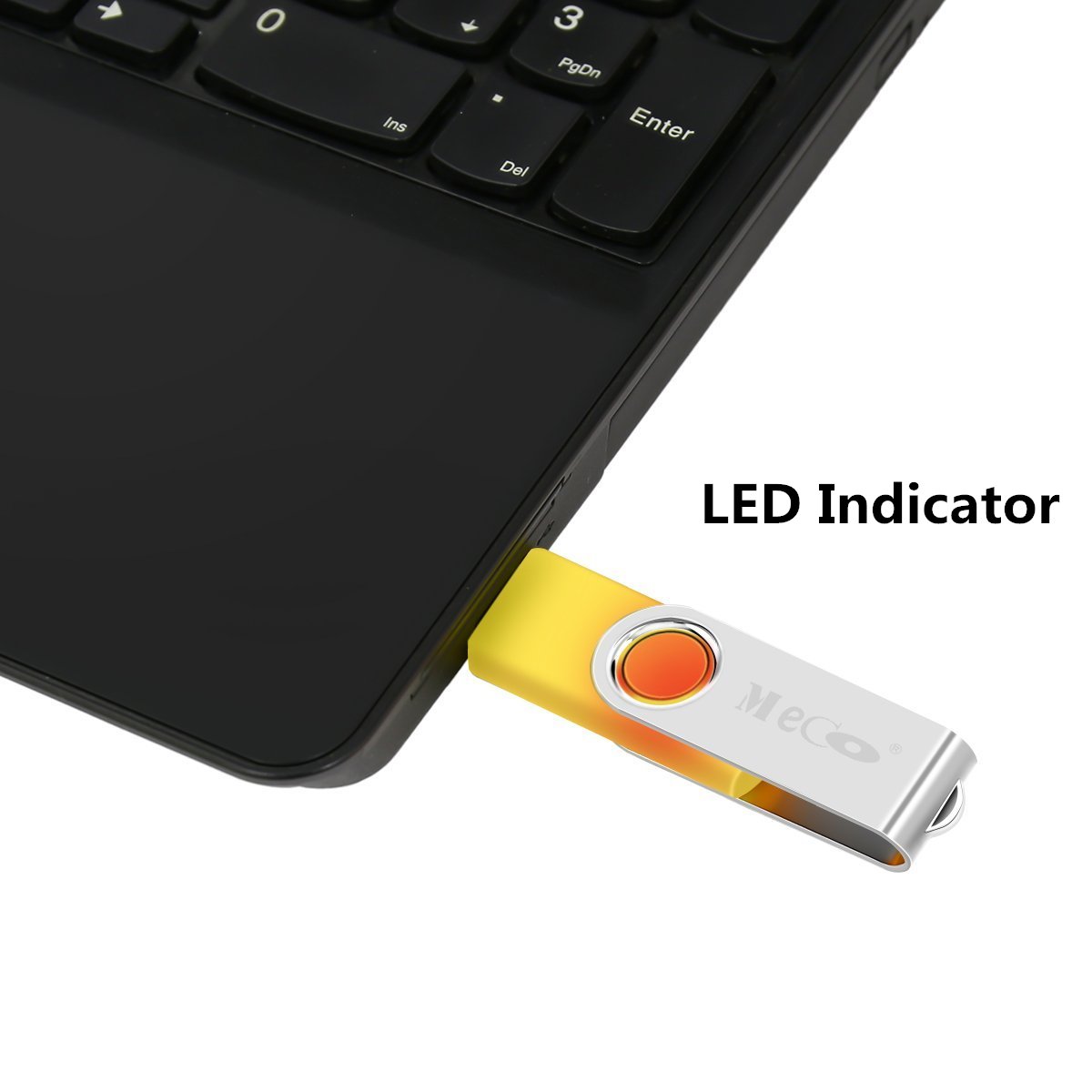 MECO 10Pcs USB Flash Drive USB 2.0 Memory Stick Fold Storage Thumb Stick Pen Drive Swivel Design Multi-color 512MB