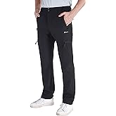 clothin Men's Insulated Pants Fleece Lined Snow Pants Softshell Water and Wind-Resistant