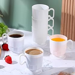 100 Pieces 8 oz Hard Plastic Coffee Cup Bulk Tea