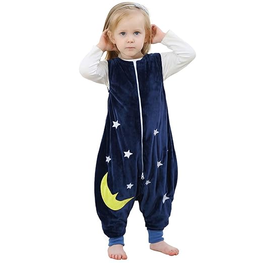 title=ZEEUPAI- Sacco a pelo di flanella Sacchi nanna con piedini lettino per bambini