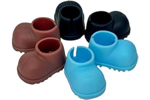 GUSHIJIEJU 3 Pairs Shoes Accessories for Doll(Shoes Only),Multiple Colors Mini Shoes for 17cm/6.7-Inch Doll,3 Colors Match Different Outfits and Clothes (Black, Brown, Blue)