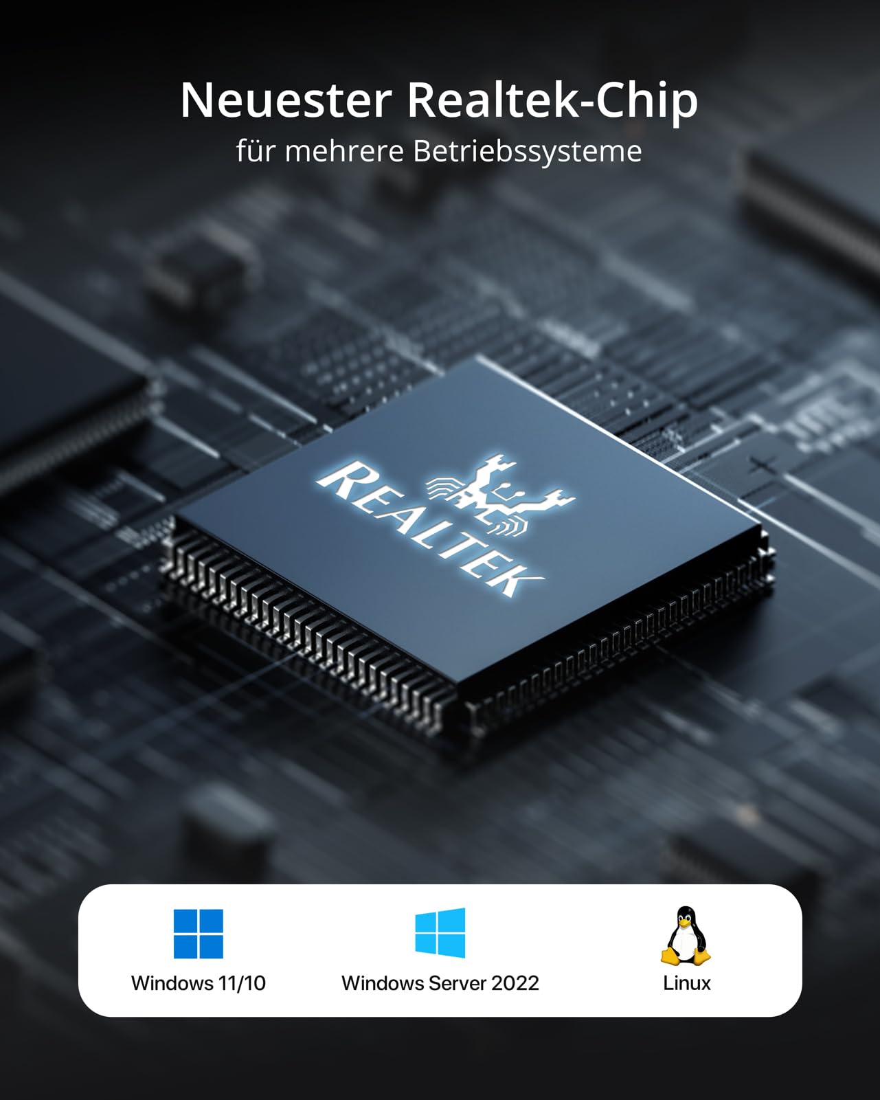 BrosTrend 5Gb Netzwerkkarte PC, Gigabit Netzwerkkarte PCIe, LAN Karte PCI Express Netzwerkadapter mit Extra Low Profile, PCIe Karte NUR für Windows 11/10 / Windows Server 2022, Lifetime-Schutz 6