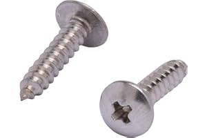 Bolt Dropper #4 X 1/2 inch Stainless Truss Head Phillips Wood Screw (100 Piece) 18-8 (304) Stainless Steel Screws, ssd Screws