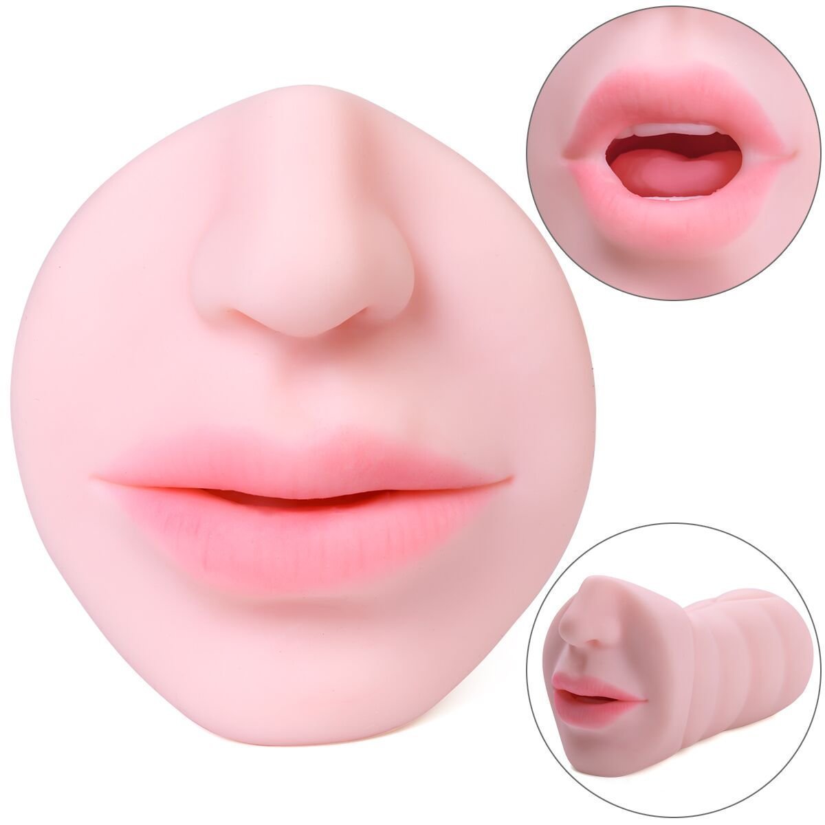 ZEMALIA Male Masturbator Oral Deep Throat Stroker Blowjob Sex Toys Realistic Teeth and Tongue for Male Masturbation