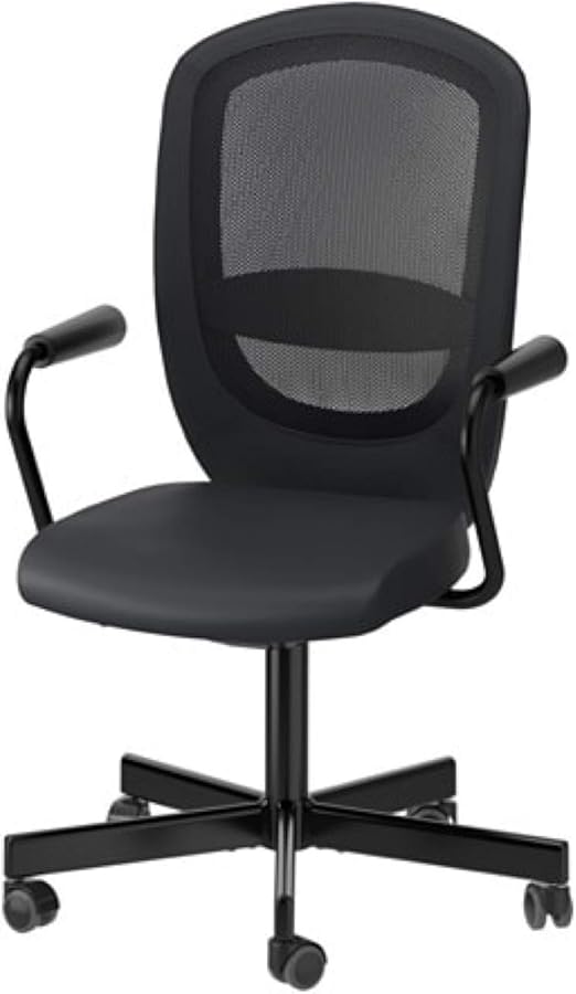 Amazon Com Ikea Flintan Nominell Swivel Chair With Armrests Black