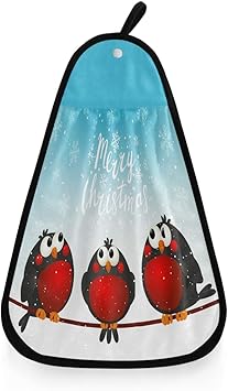 Kcldeci Weihnachts-Handtuch mit Kardinal-Vogel-Motiv, zum Aufhängen