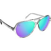 Blenders Eyewear Skyway &ndash; Polarized Sunglasses with Aviator Frames, Wrap-Around Silhouette &ndash; 100% UV Protection &ndash; For Women
